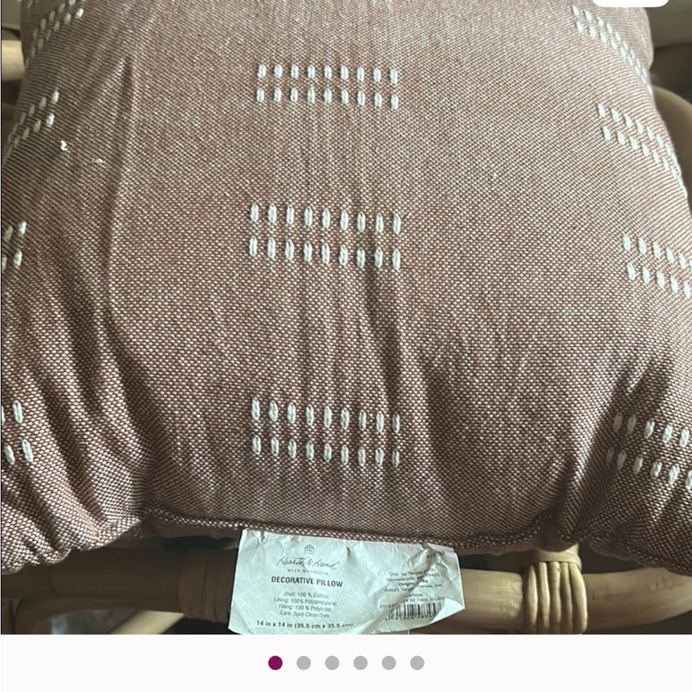 Hearth & Hand Decorative Pillow in Rust and White - Picture 9 of 9
